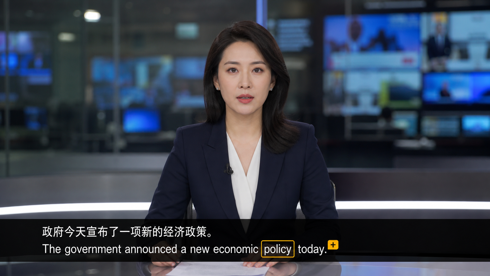 Watching CBS Evening News for English practice, end to end automated